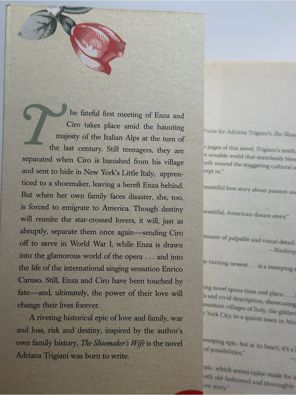 The Shoemaker’s Wife by Adriana Trigiani | Historical Fiction | Paperback Book - Picture 9 of 11